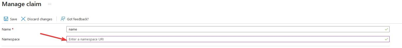 eliminate URL ms azure claim