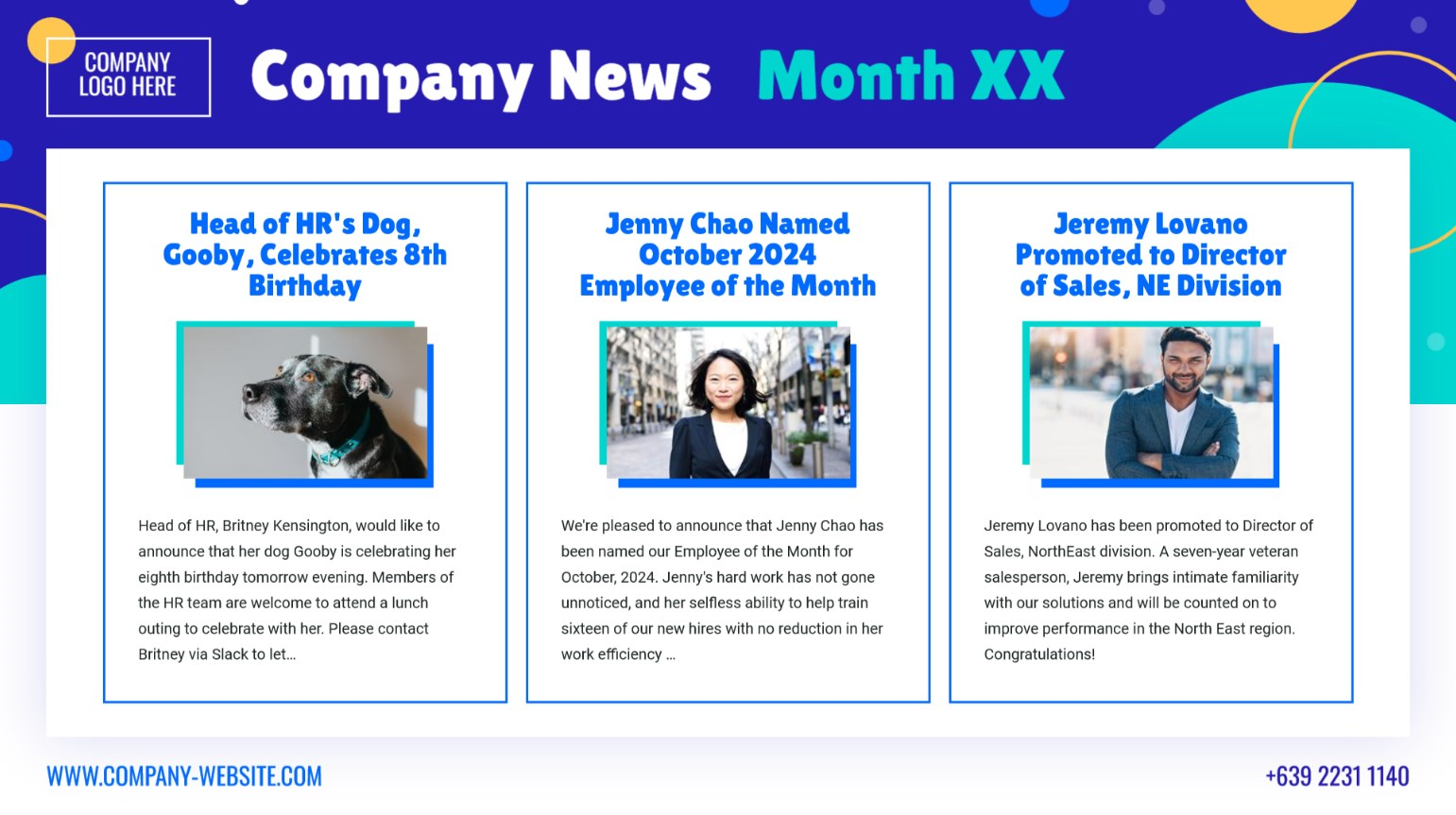three story news feed example