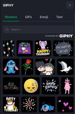 giphy side menu