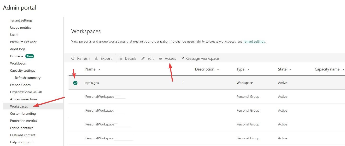 how to grant service principal access powerbi