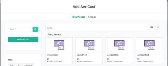 ajouter aericast pour le widget aericast