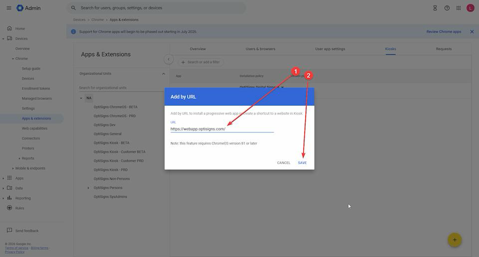 chromeos add by url window