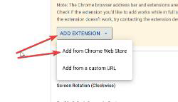 add extension from chrome web store