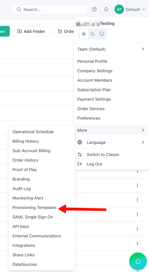 provisioning templates