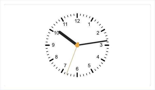Simple Clock preview showing an analog clock face