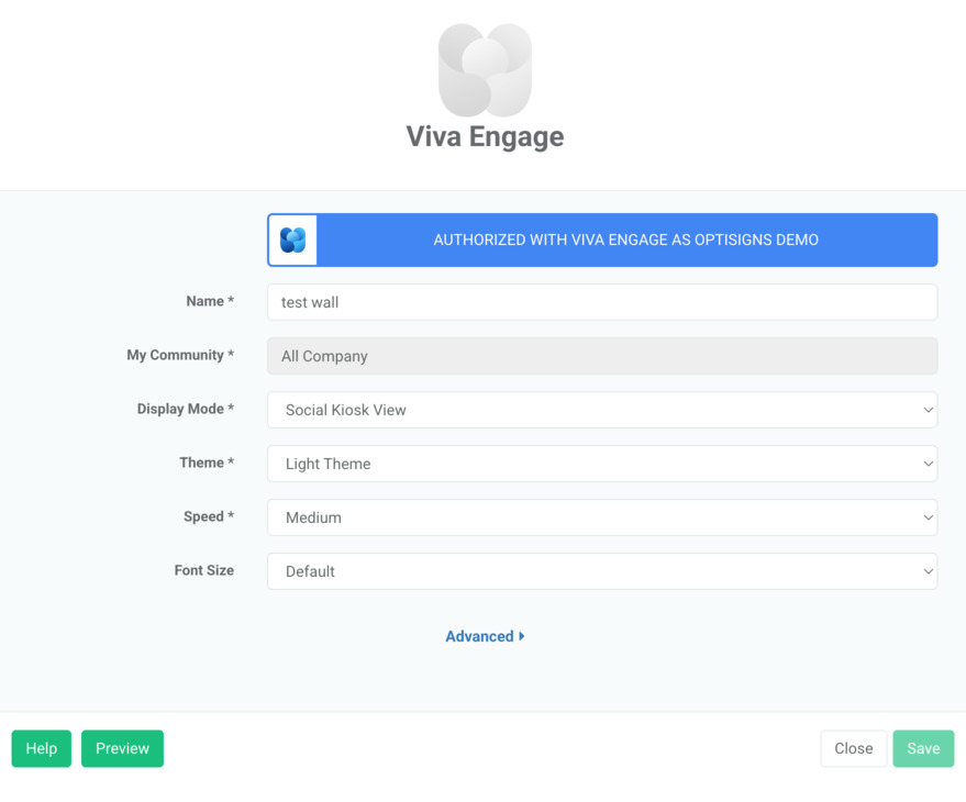 viva engage app settings