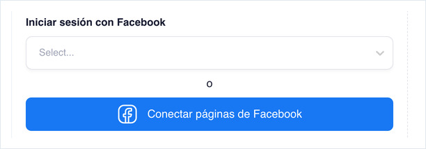 Facebook Page - Wall panel showing Login with Facebook and Connect Facebook Pages
