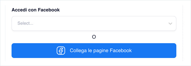 Facebook Page - Wall panel showing Login with Facebook and Connect Facebook Pages