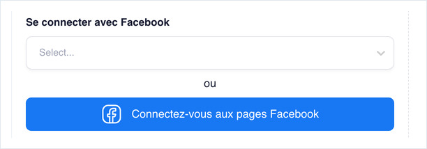 Facebook Page - Wall panel showing Login with Facebook and Connect Facebook Pages