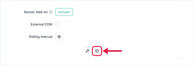 Edit Screen advanced settings with the Device Extension Data button highlighted