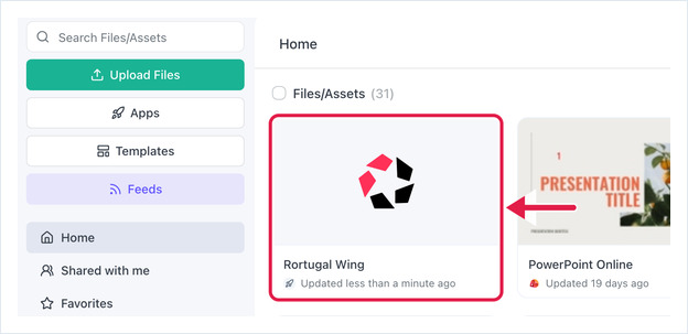 The new Matterport asset highlighted in Files/Assets