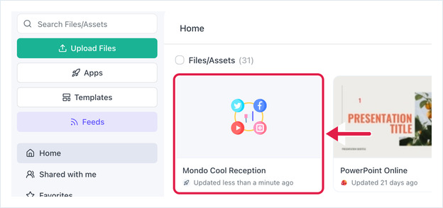 New Social Mix asset shown in Files/Assets