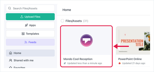 New Taggbox Display asset shown in Files/Assets