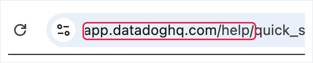 Browser address bar showing the Datadog web address app.datadoghq.com