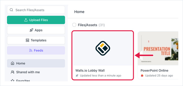 New Walls.io asset shown in Files/Assets